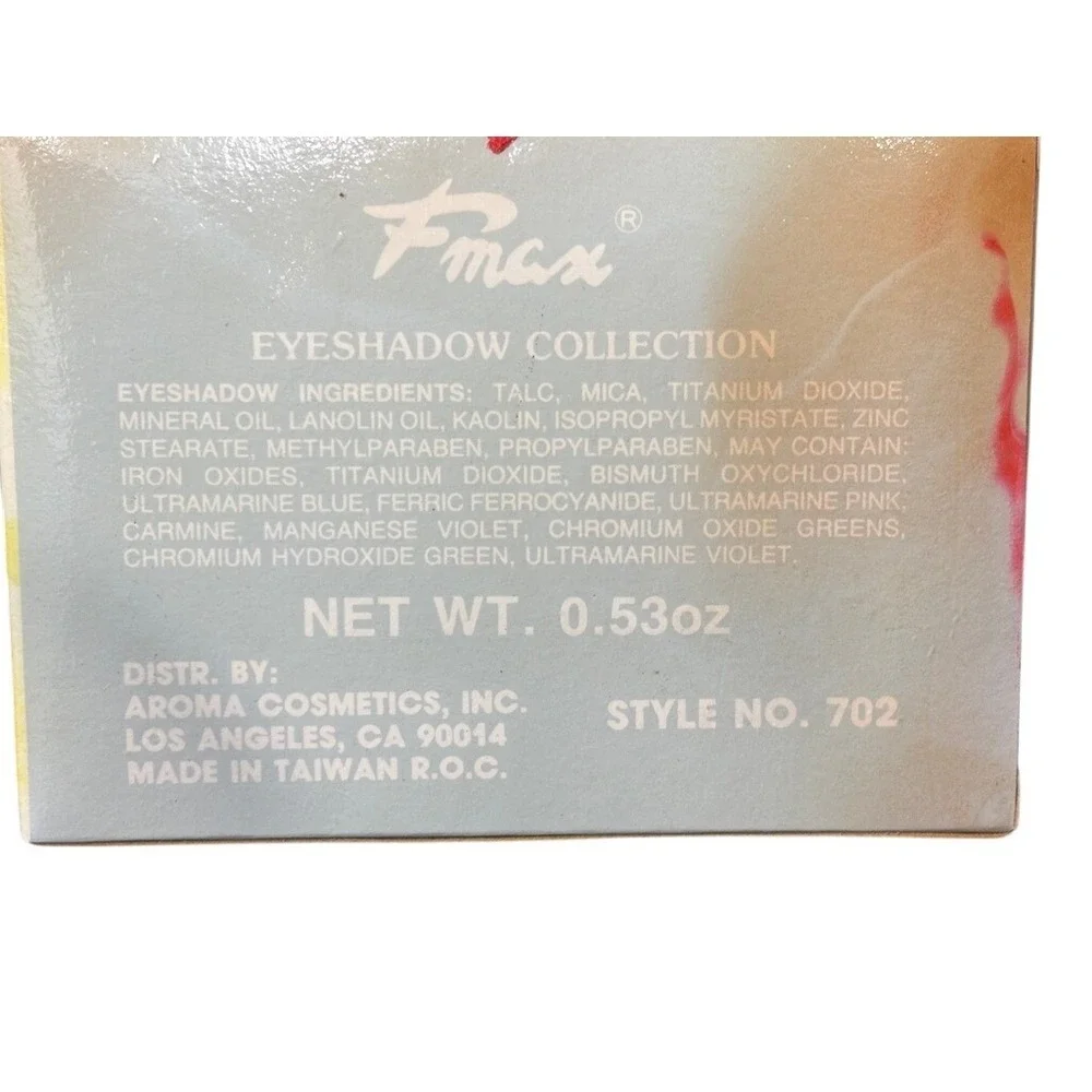 Vintage 80s Fmax De Luxe 12 Color Eyeshadow Palette Style 702 New In‎ Box 0.53oz